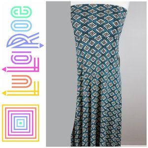 Skirt - Silky feel Print Aztec Green Black - NEW